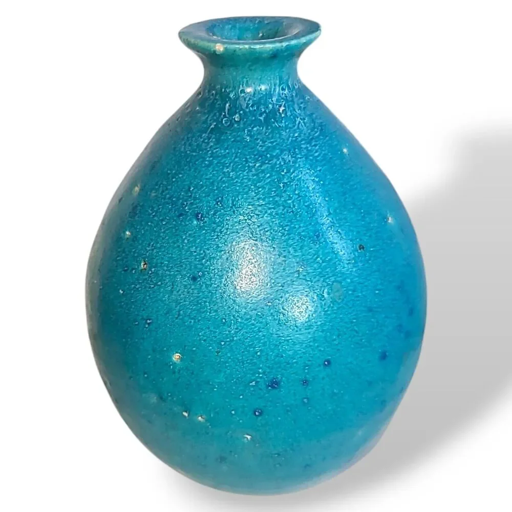 Small‎ Blue Zant Studio Art Pottery Stoneware Vase 4